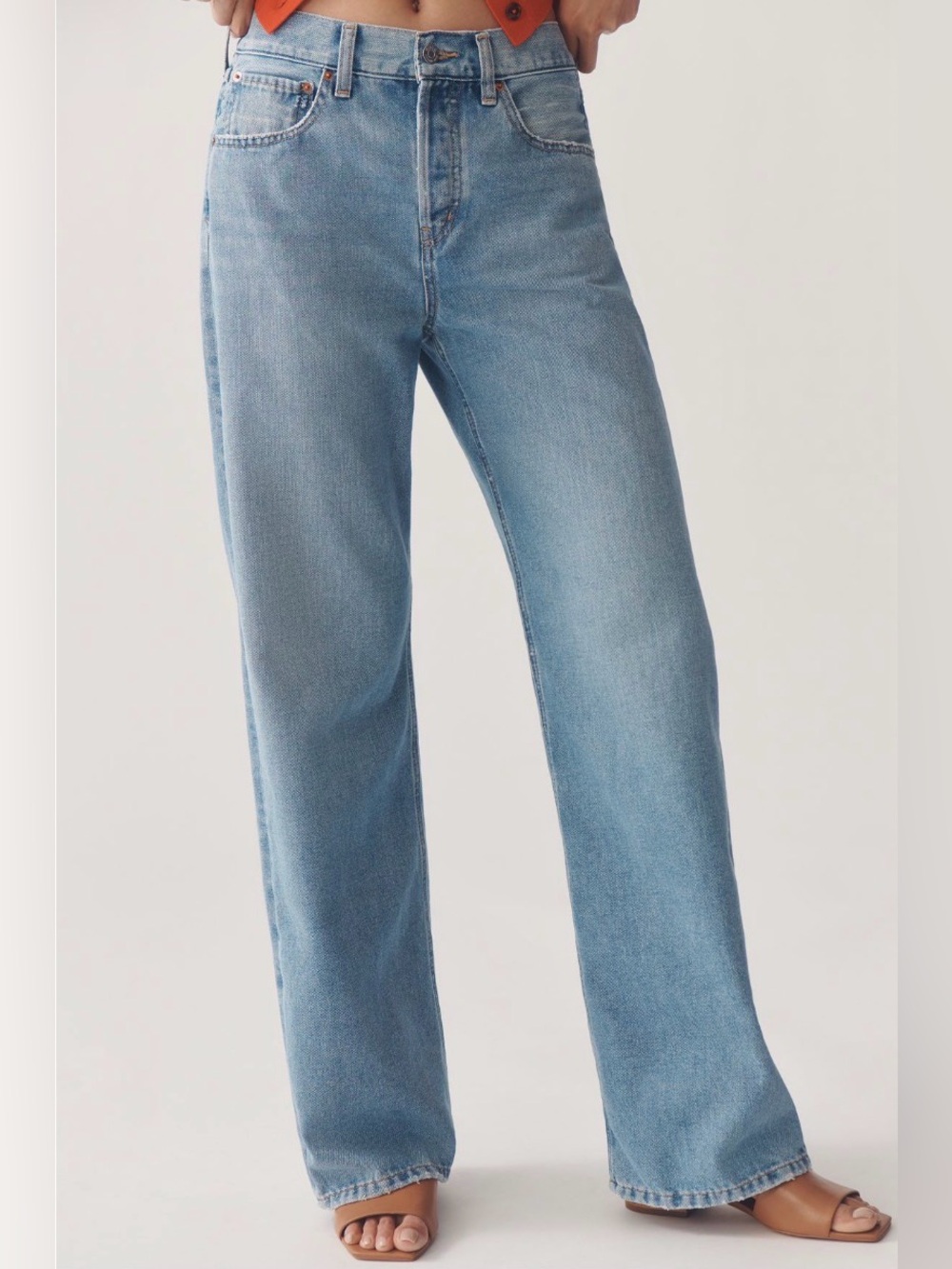 Anthropologie Etica Stanton High Rise Relaxed Straight Wide Leg Jeans size 30 - Picture 4 of 14